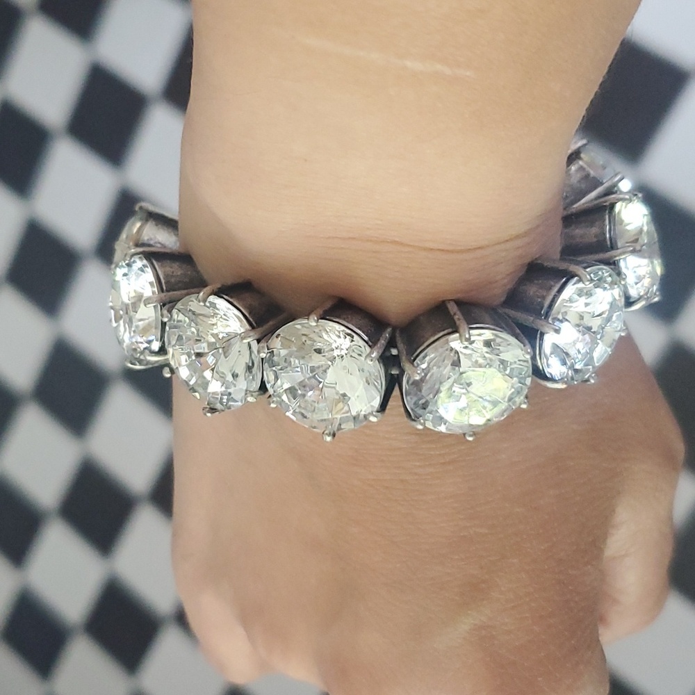 Jcrew Large Rhinestone Statement Bracelet - Picture 5 of 6